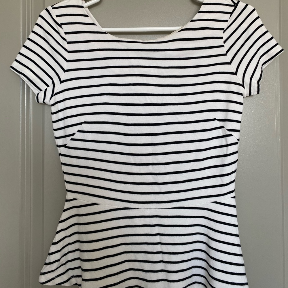 Peplum Stripped Top